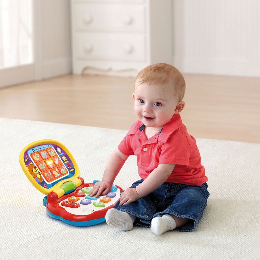 Montert Leke-laptop med 3 spillmoduser fra 12 mnd - VTech Baby med tragegriff