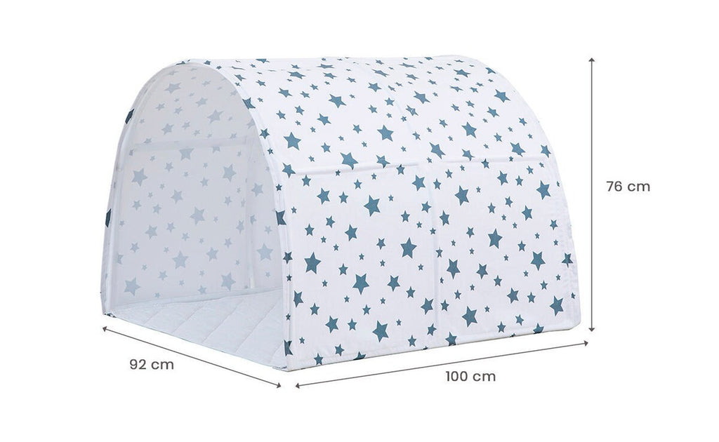 Leke- og sengetunnel for barneseng 90x200 cm polyester i barnerom