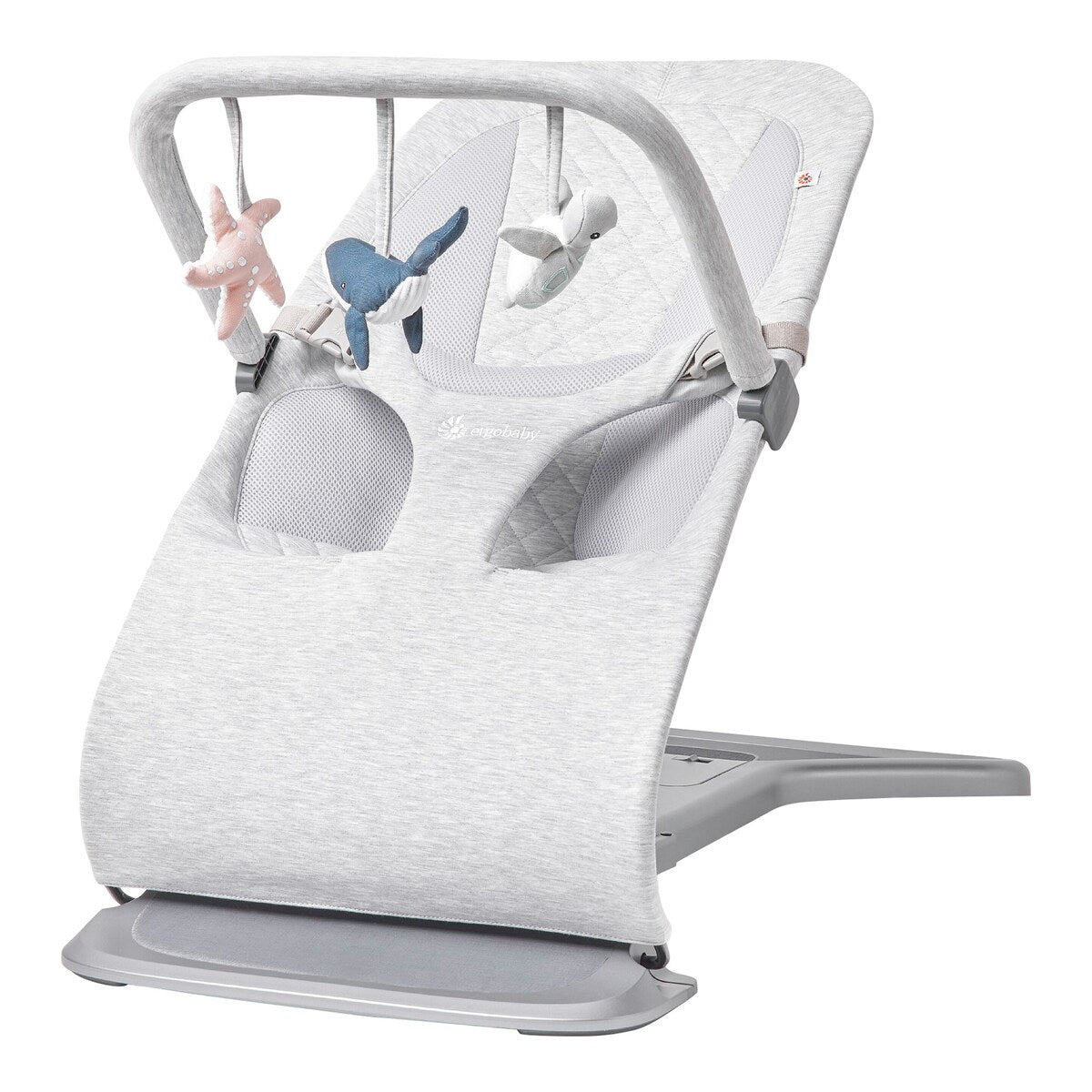 Lekebue for babyvipp Evolve 3-in-1 med 3 figurer sett fra siden