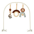 Lekebue for babyvipp Up&Down+ med 3 hengende figurer sett forfra