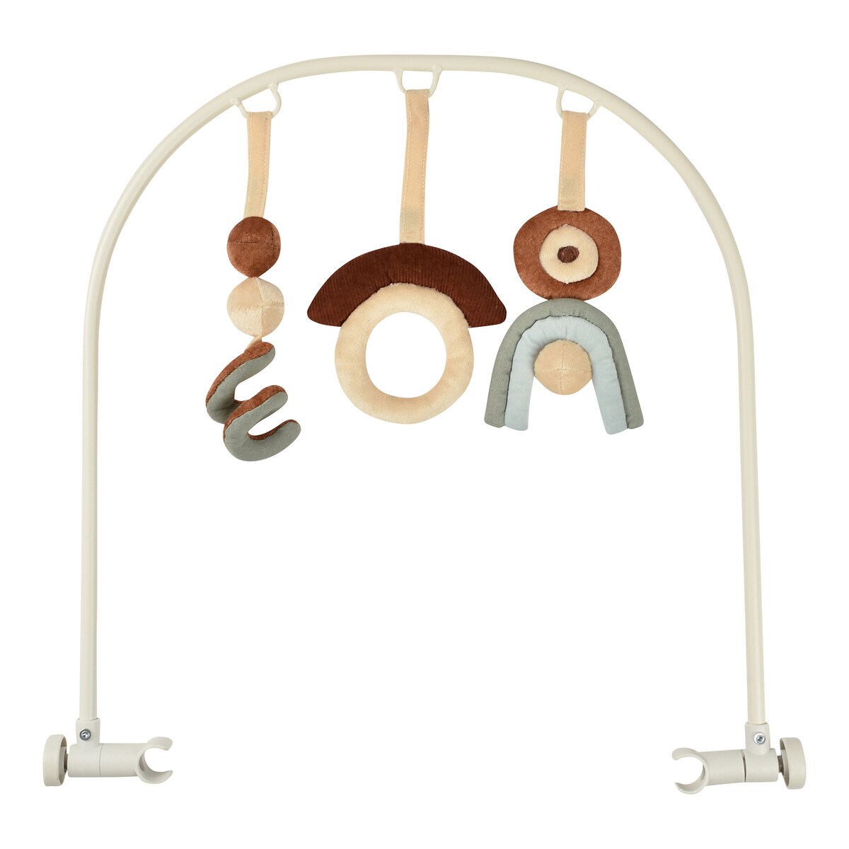 Lekebue for babyvipp Up&Down+ med 3 hengende figurer sett forfra