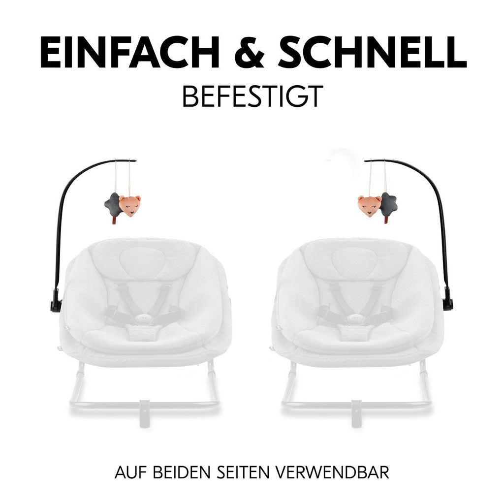 Detalj av festemekanisme på Lekebue med rangle for Highchair Bouncer, Bear - Hauck