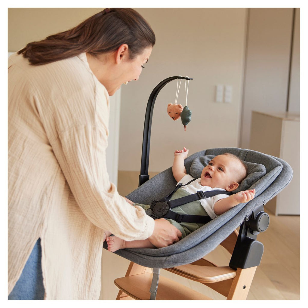 Lekebue med rangle for Highchair Bouncer, Bear - Hauck pakket for transport