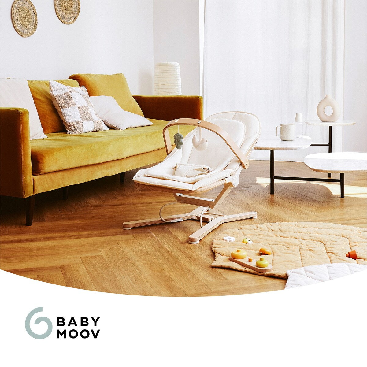 Lekebue Swoon Flow oversikt montert på Babymoov Swoon Flow