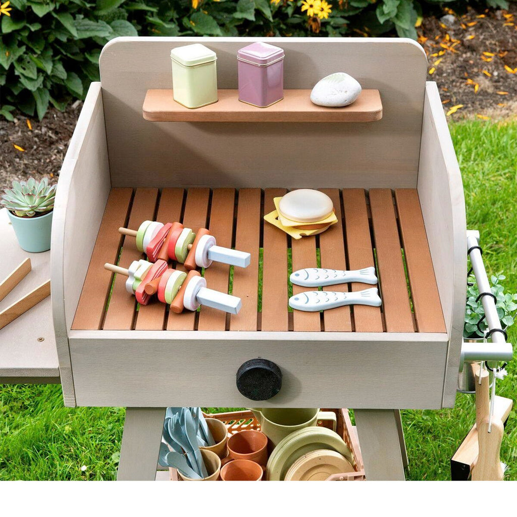 Detaljbilde av Lekegrill BBQ Chef i sypresstre