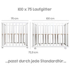 Lekegrind 100x75 cm Sternenzauber grå med polstret innlegg bakside