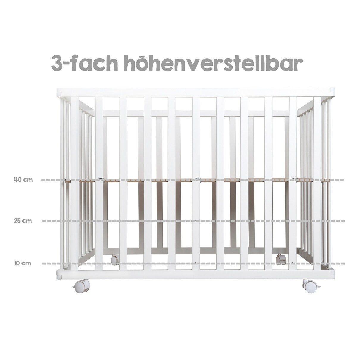 Lekegrind 100x75 cm Sternenzauber grå med polstret innlegg detalj
