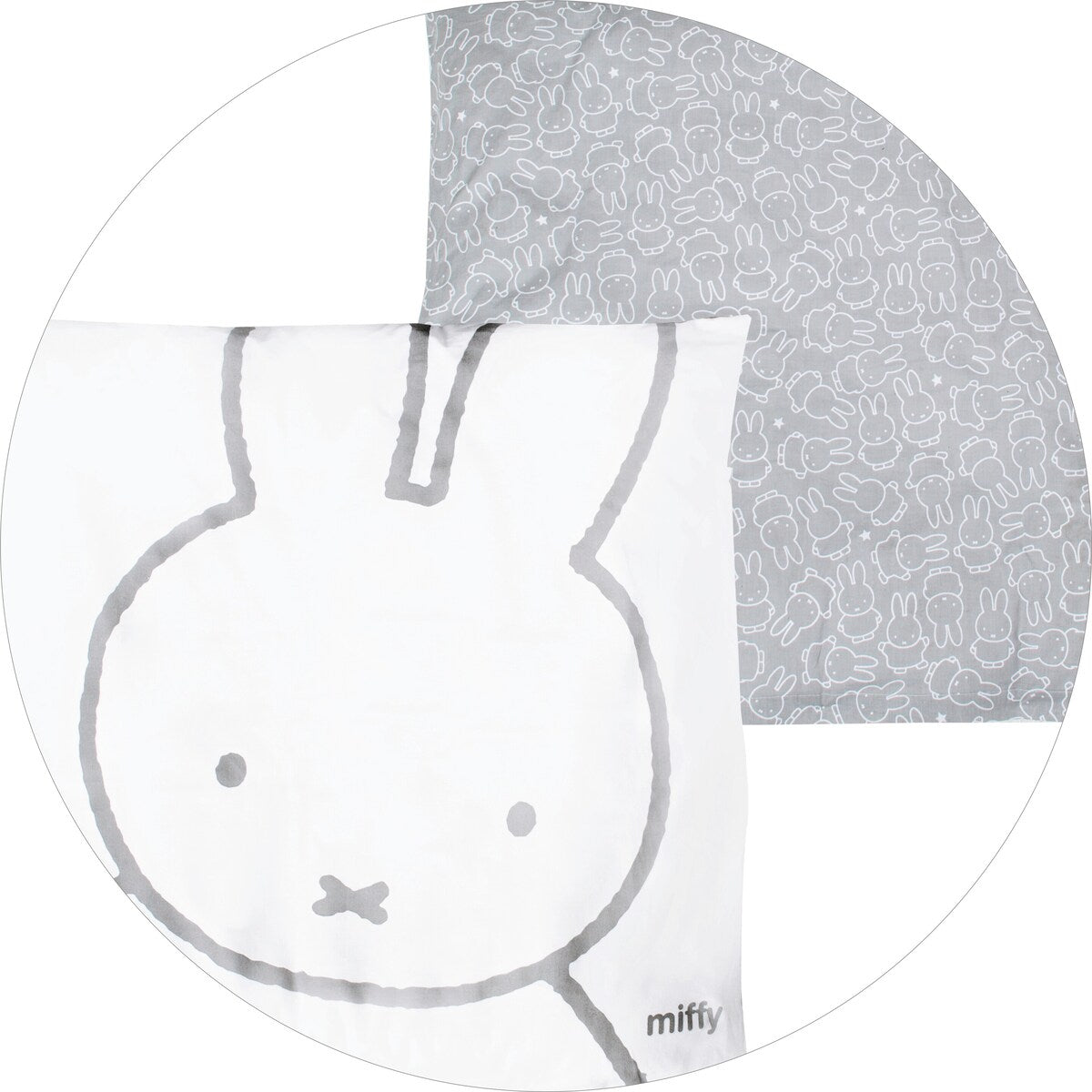Lekegrind 6-kantet Miffy hvitlakkert tre med innlegg detalj