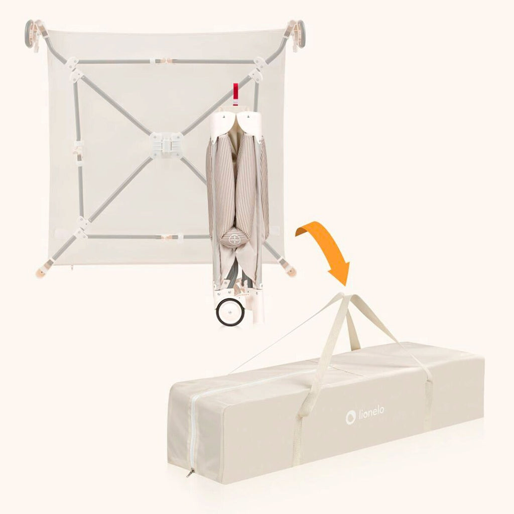 Lekegrind Bonnie 100x96 cm med madrass maks 15 kg - Lionelo