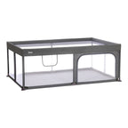 Lekegrind Rio XL med glidelås 180x120x68 cm grå forfra