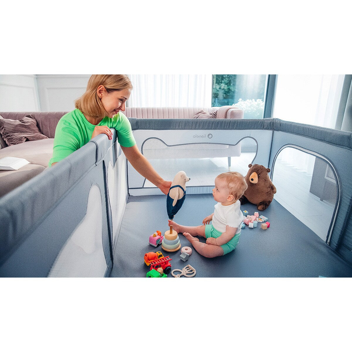 Transportveske til Lekegrind Willow 127x187x68 cm med transportveske