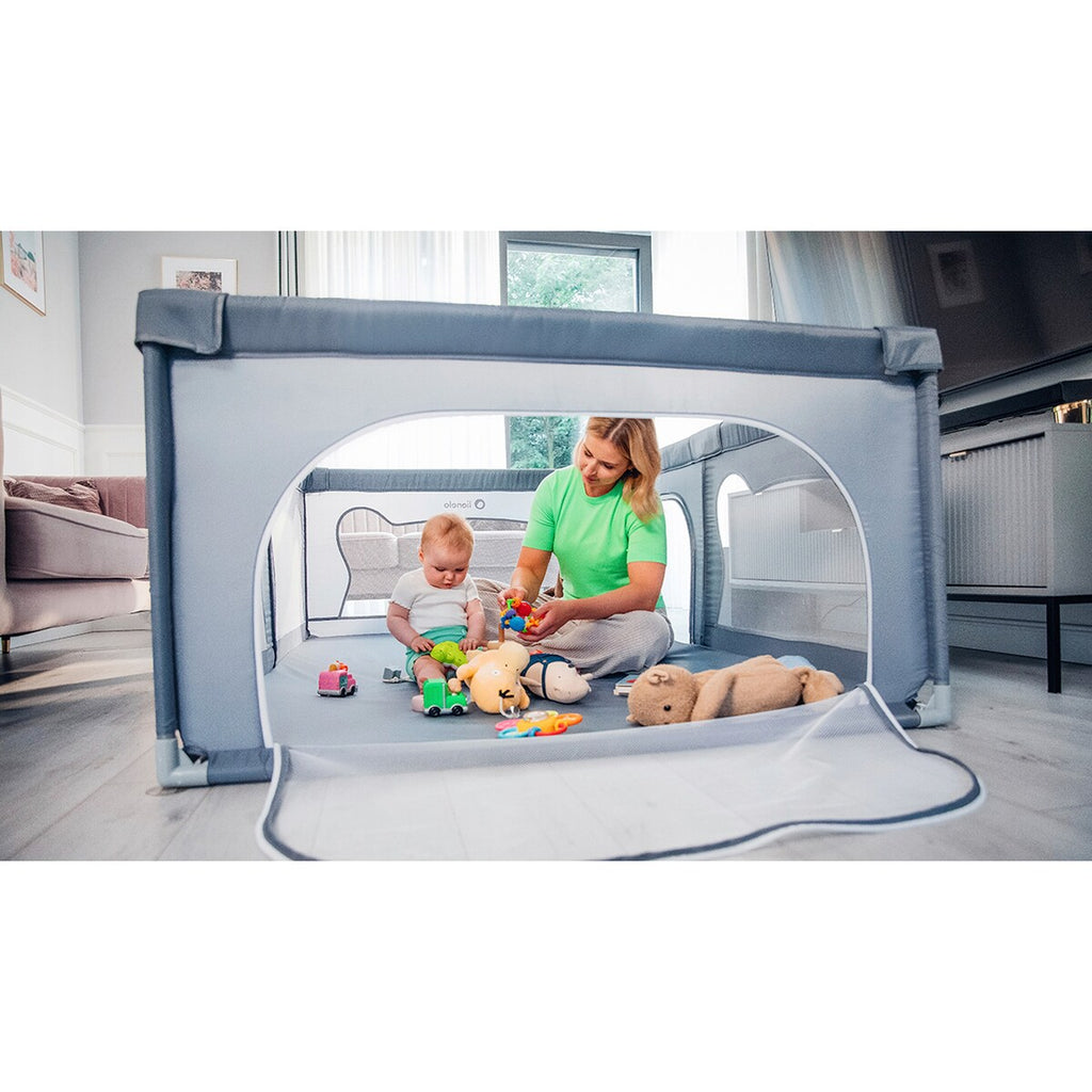 Lekegrind Willow 127x187x68 cm med transportveske foldet sammen