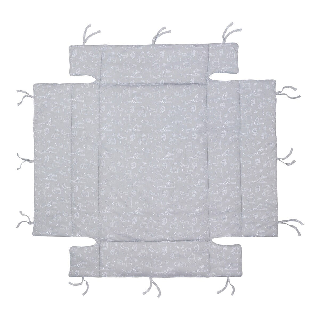 Lekegrindinnlegg Flexi jersey i bomull 75x100/100x100 cm forfra