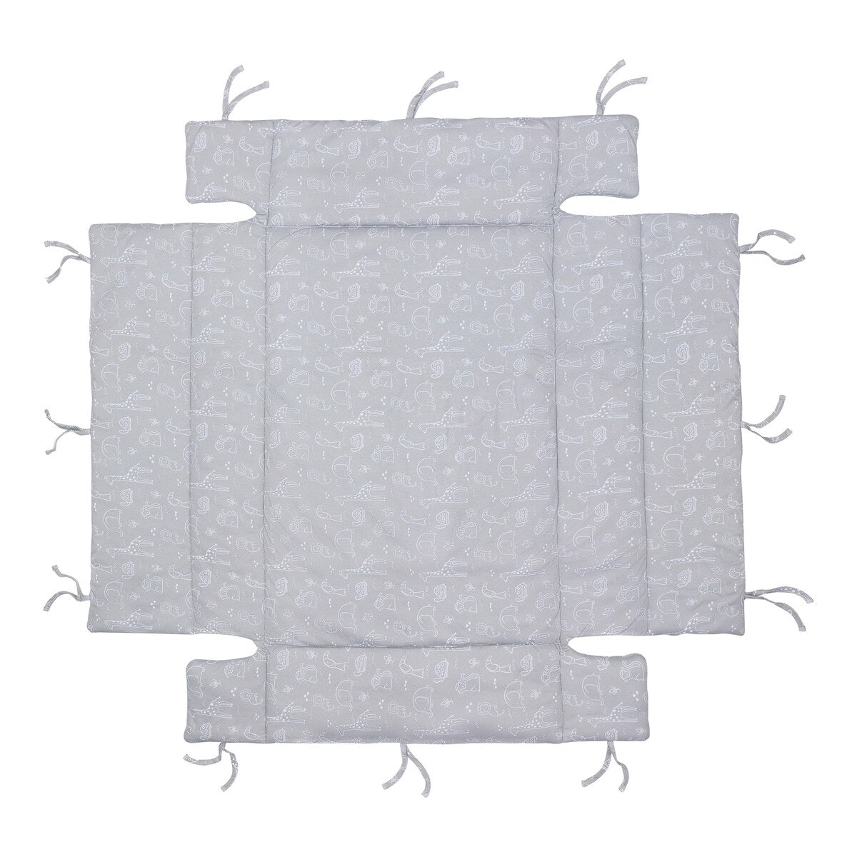 Lekegrindinnlegg Flexi jersey i bomull 75x100/100x100 cm forfra