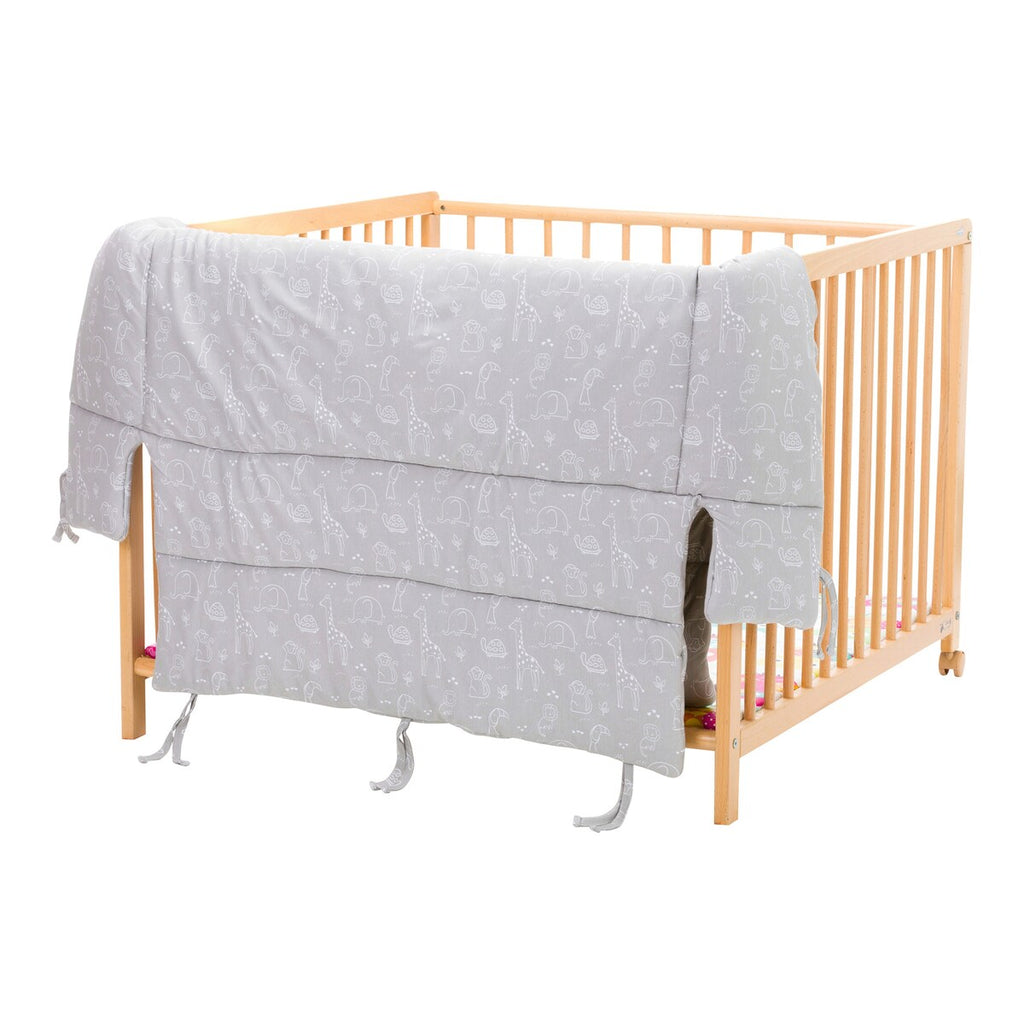 Bindebånd på Lekegrindinnlegg Flexi jersey i bomull 75x100/100x100 cm