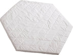 Lekegrindmadrass sekskantet 114x99 cm med PU-skumkjerne forfra