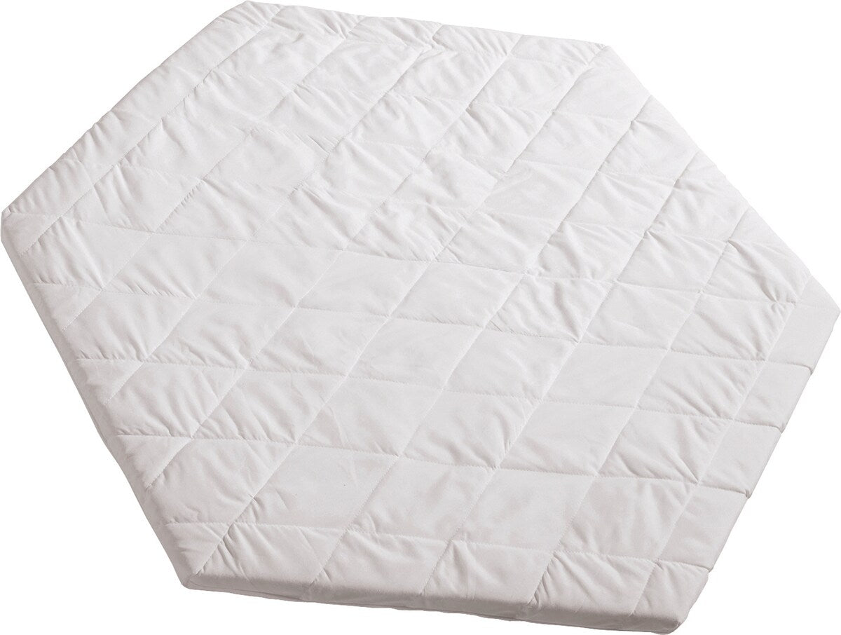 Lekegrindmadrass sekskantet 114x99 cm med PU-skumkjerne forfra
