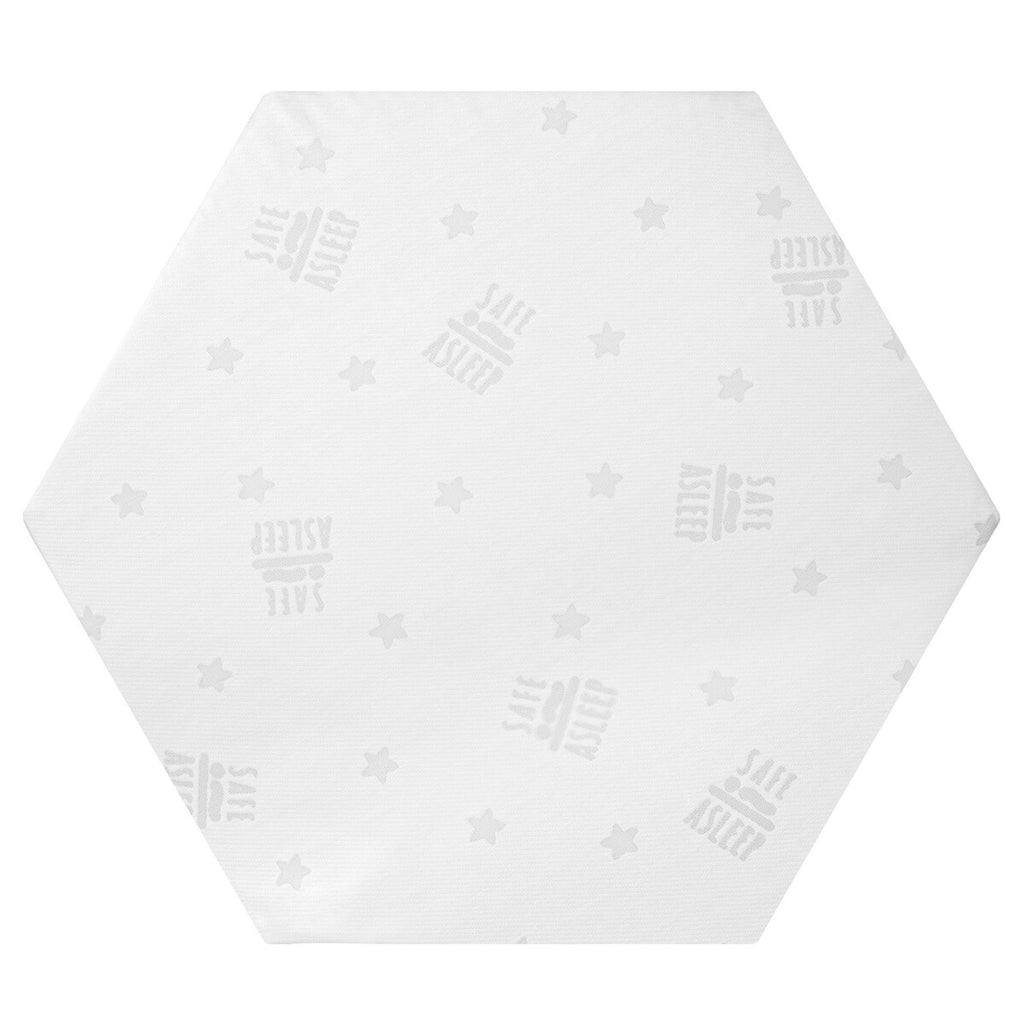Lekegrindmadrass Air 6-kantet 114x99x4 cm allergivennlig forfra