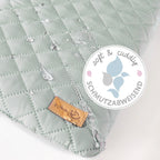 Montert Lekegrindmatte 6-kantet frosty green polyestervatt i lekegrind