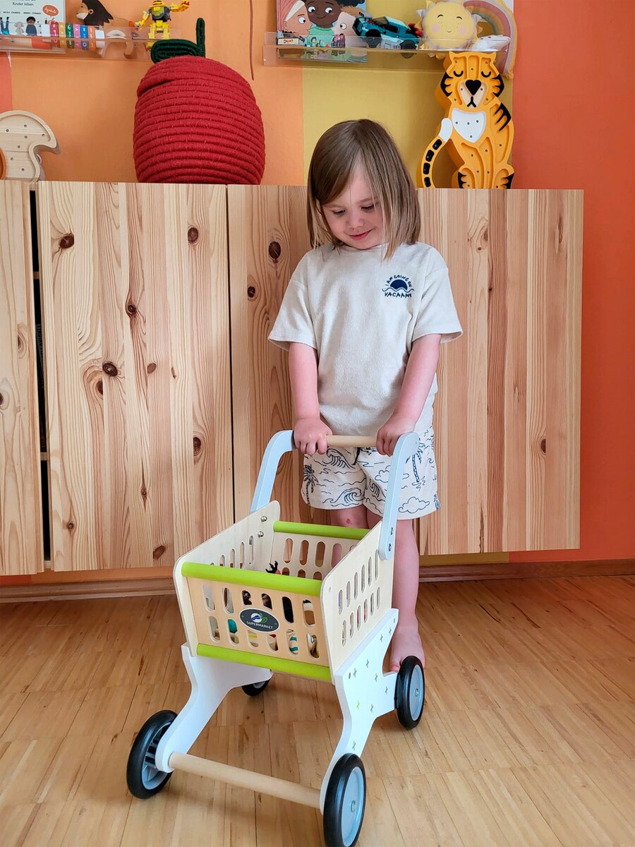 Lekehandlevogn Trend i tre for barn small foot montert