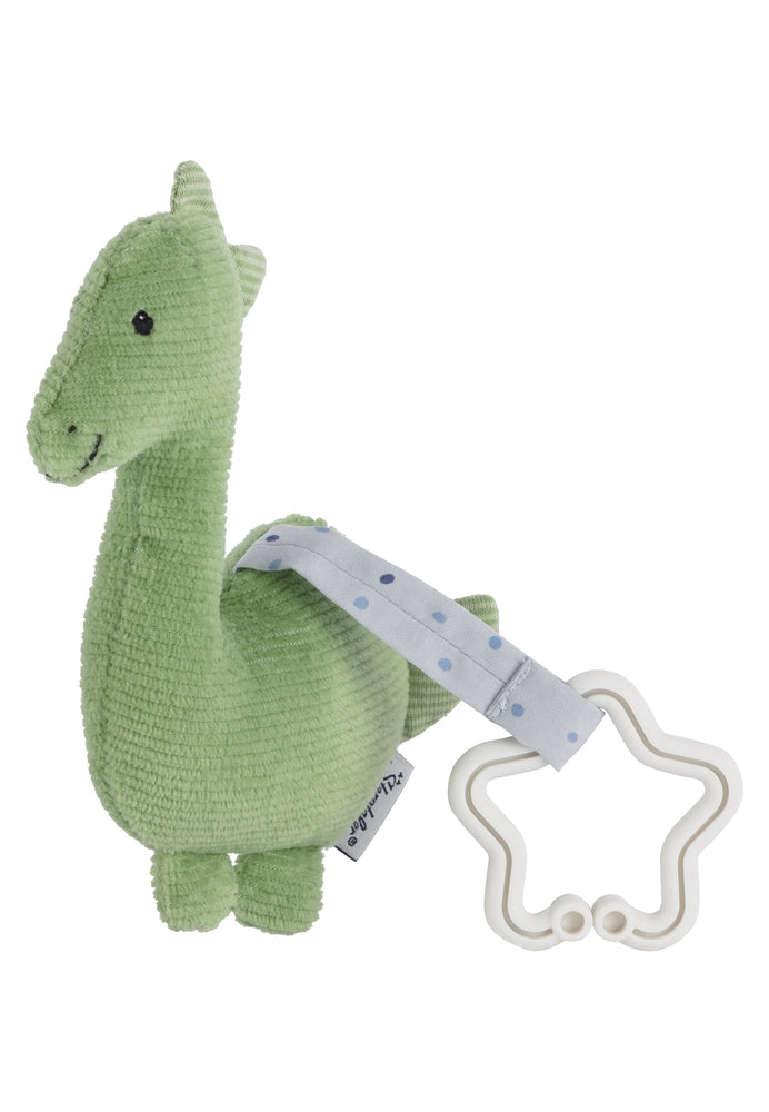 Bakside av Lekeheng Dino Rexi med rangle og C-ring