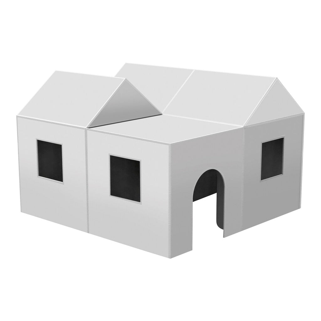 Lekehaus byggesett 3-deler 80x80x110 cm montert som rekkehus