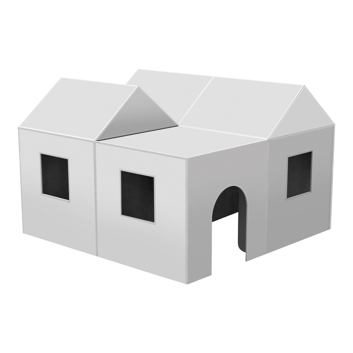 Lekehaus byggesett 3-deler 80x80x110 cm montert som rekkehus