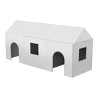 Lekehaus byggesett 3-deler 80x80x110 cm nærbilde av dør