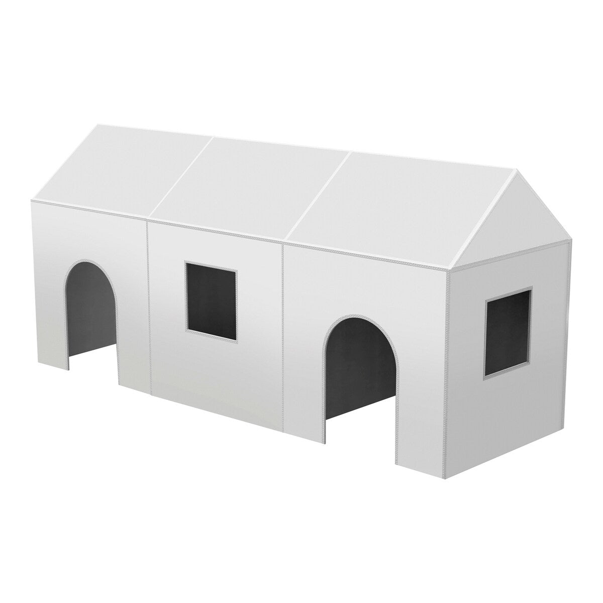 Lekehaus byggesett 3-deler 80x80x110 cm nærbilde av dør