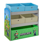 Lekehylle med stoffbokser MINECRAFT bakside