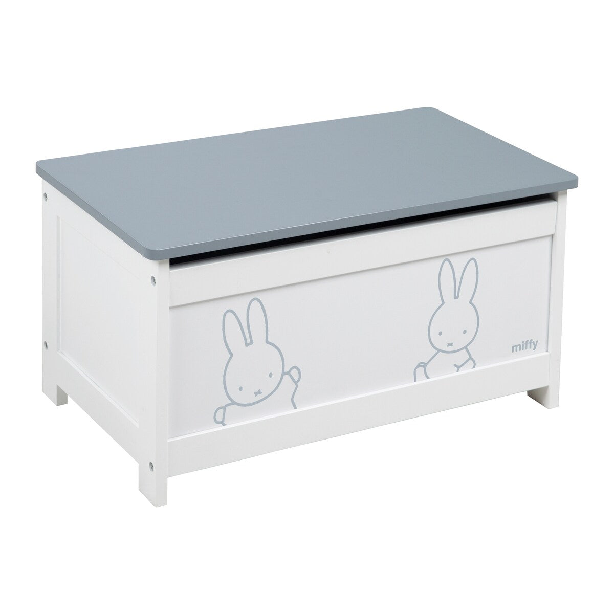 Lekekiste Miffy med sittebenk i MDF forfra