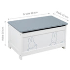 Detalj av lekekistens trykk med Miffy-motiv