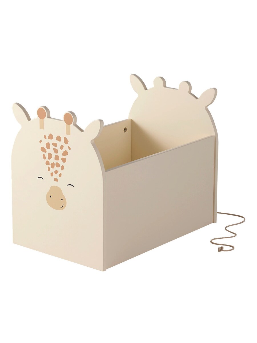 Bakside av Lekekiste på hjul GIRAFFE i MDF