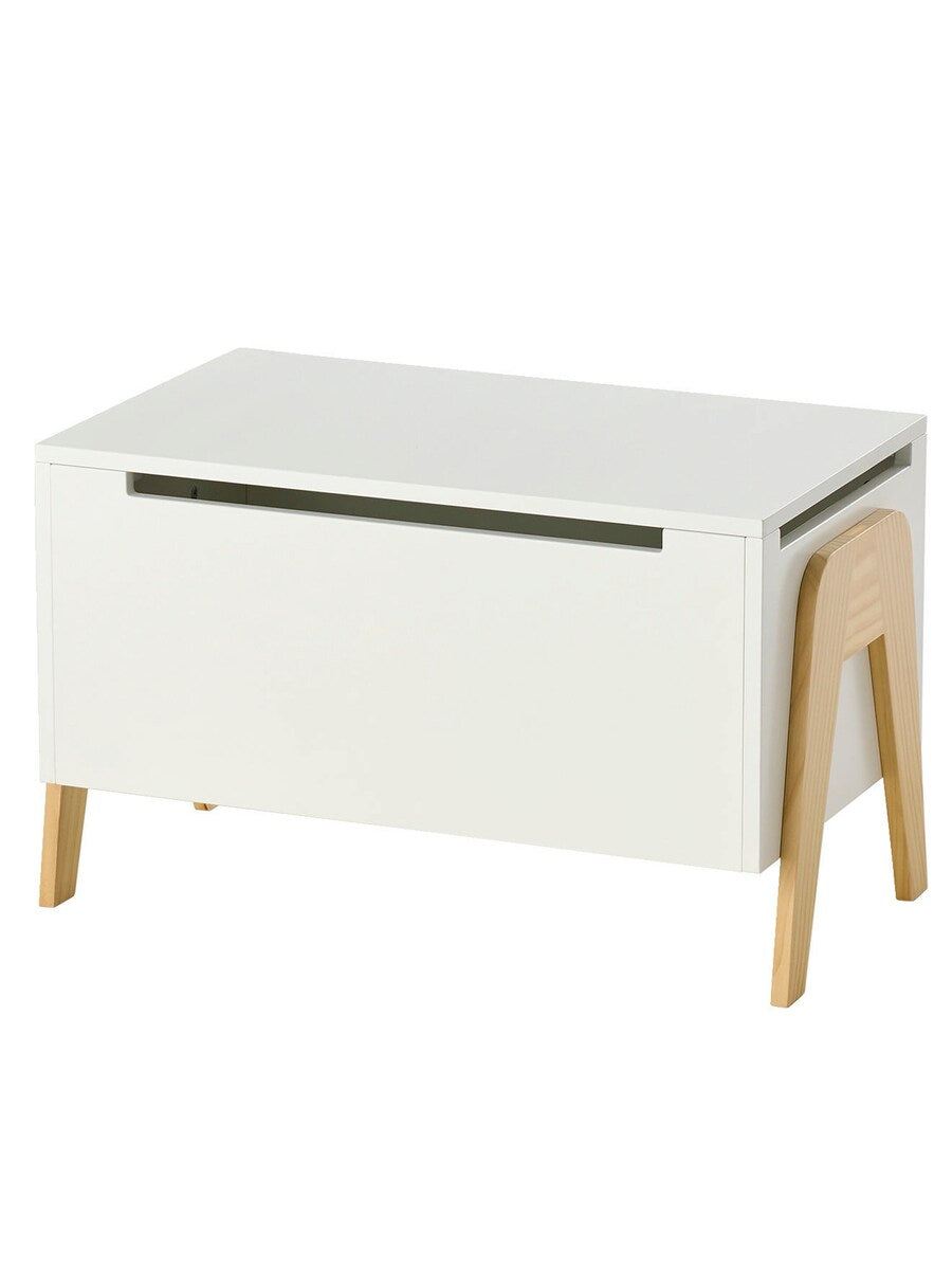 Montert Lekekiste RETRO i MDF 68x40x41,5 cm hvit på barnerom