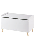 Lekekiste XL KONFETTI i MDF 90x50x51,5 cm hvit forfra
