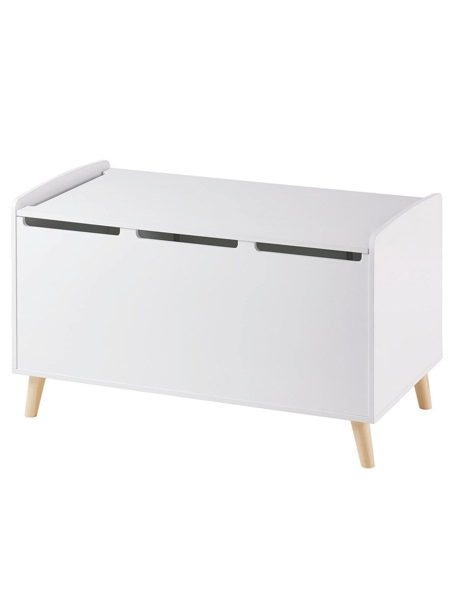 Lekekiste XL KONFETTI i MDF 90x50x51,5 cm hvit forfra