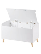 Bakside av Lekekiste XL KONFETTI i MDF 90x50x51,5 cm hvit
