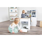 Lekekjøkken modulært XL med vaskemaskin i tre fra 3 år detalj av vaskemaskin