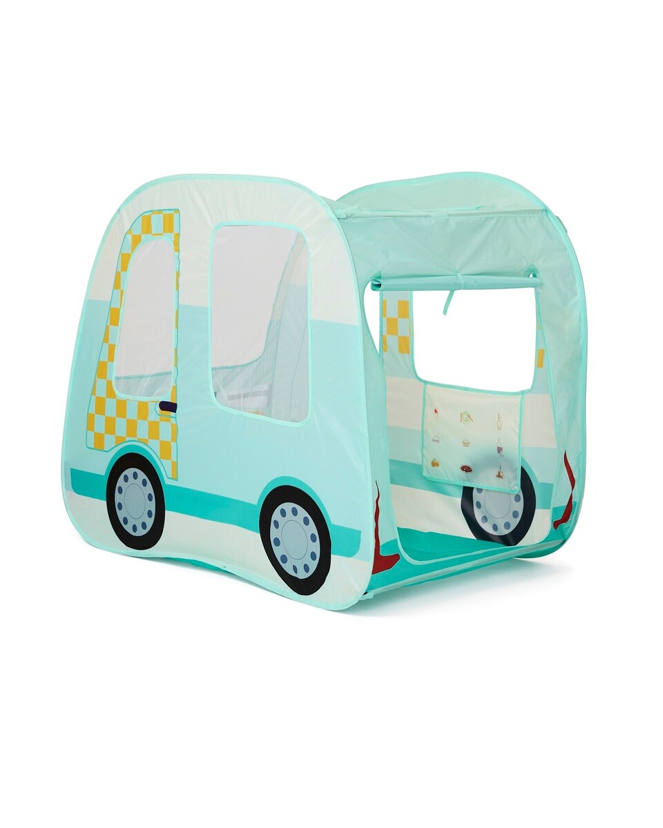 Lekelt foodtruck 120 x 80 x 102 cm fra 2 år Kids Concept detalj av meny