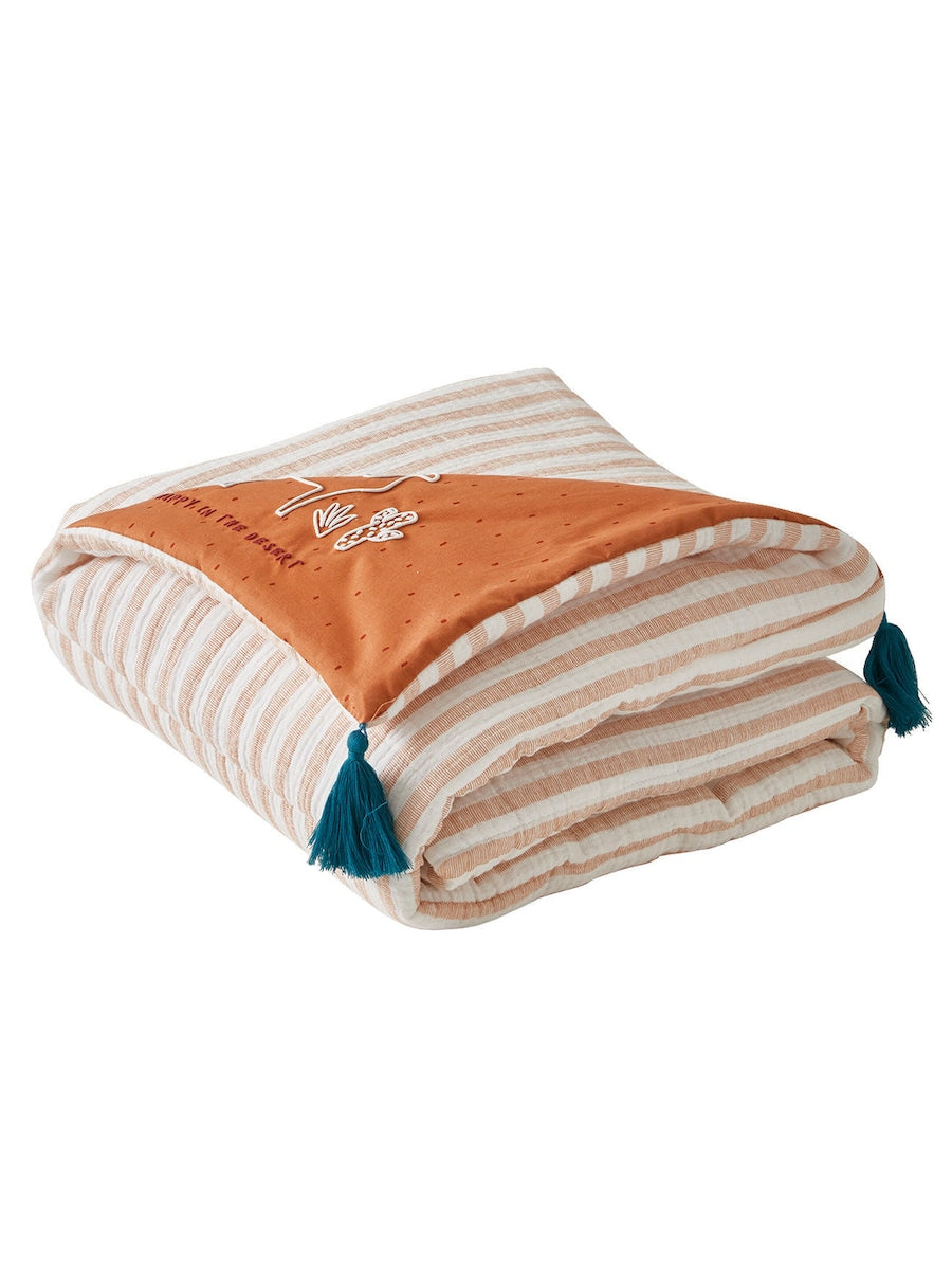 Lekematte for baby, vendbar, bomull, Wild Sahara - Vertbaudet