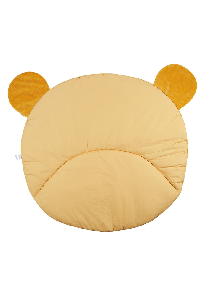 Lekematte løve Leo rund 100 cm diameter - detalj av stoff