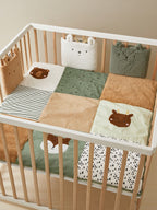 Lekematte for baby patchwork bomull bakside