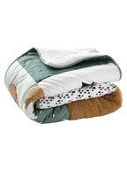 Lekematte for baby patchwork bomull tekstur og materiale