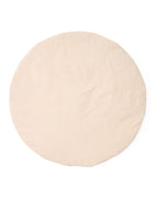 Lekematte sirkus rund 112 cm bomull rød bakside med ensfarget off-white