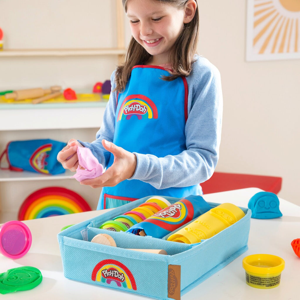 Bakside av Lekesett med 3D-kreativmatte og modelleire fra 3 år