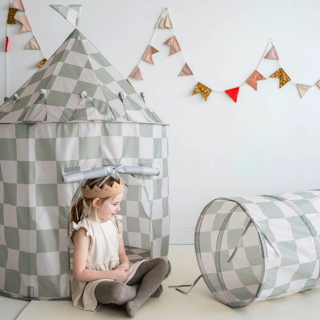 Leketelt med bæreveske resirkulert polyester Ø100 cm h135 cm - 3 Sprouts