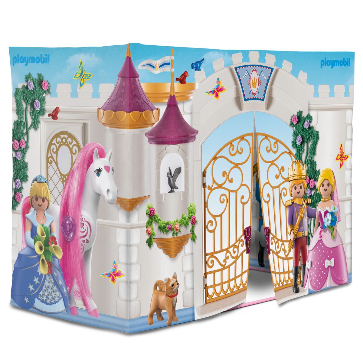 Leketelt prinsesseslott 145x68 cm - Playmobil forfra