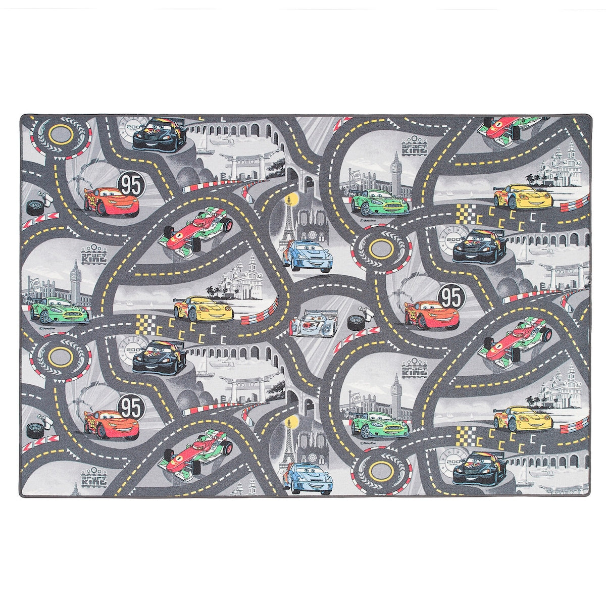Leketeppe Disney Cars polyamid 4 mm forfra