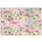 Leketeppe for barn Girls Village rosa forfra