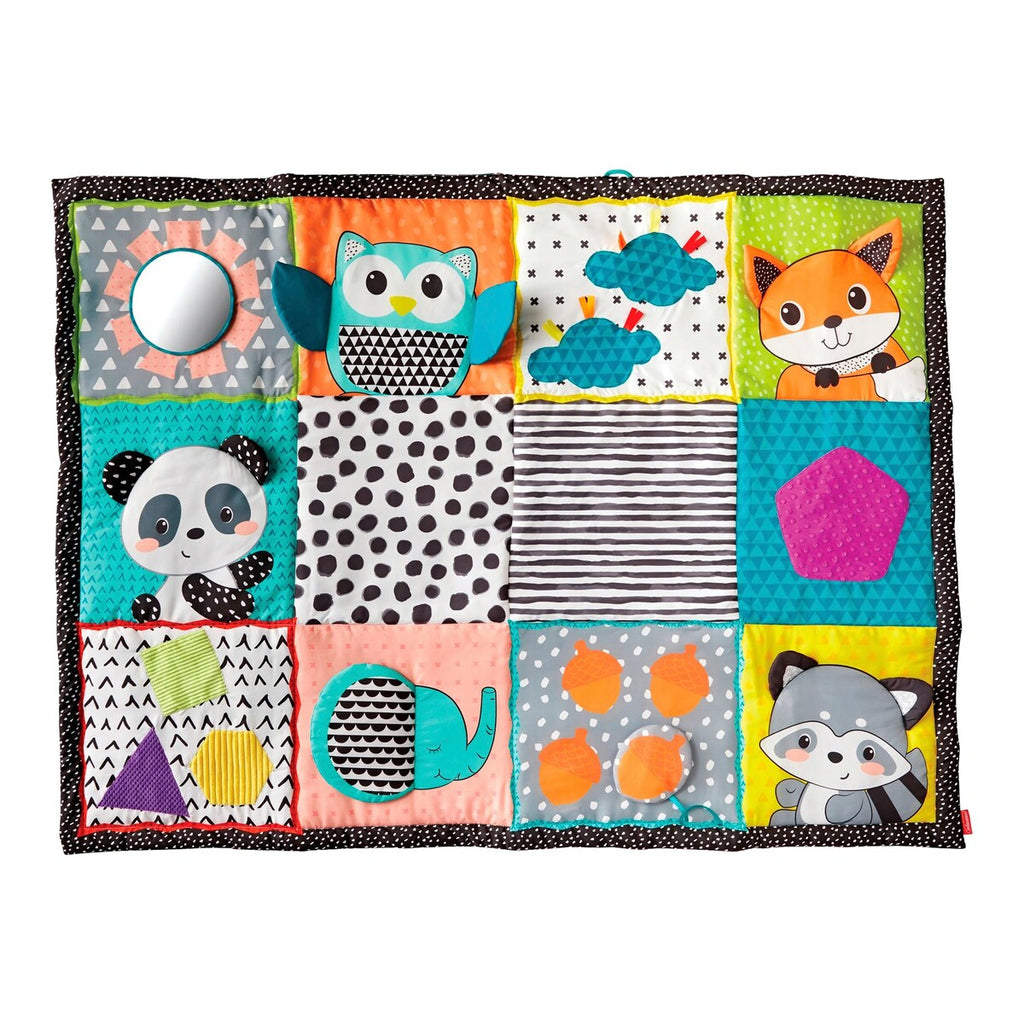 Leketeppe Jumbo Fold & Go med magepute forfra